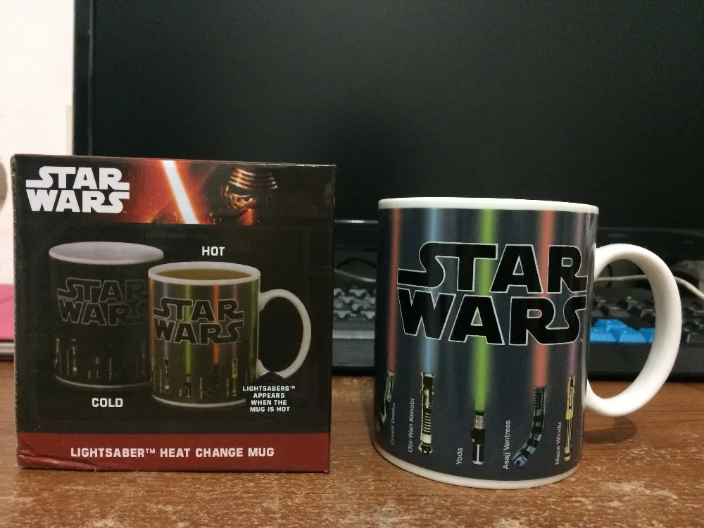 Star Wars Lightsaber Heat Reveal Mug Color Change Coffee Cup Sensitive Morphing Mugs With Color ...
