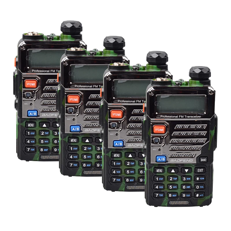 4PCS camouflage UV 5RE BAOFENG New Dual Band Handheld Two Way Radio 136 174 400 520MHz
