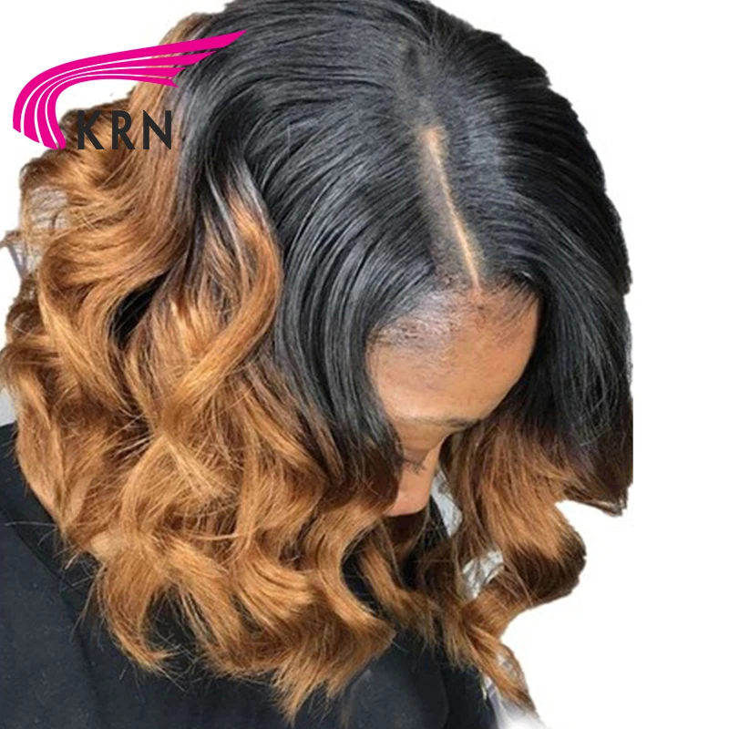 KRN 1B/27 Ombre Color Lace Front Human Hair Wigs With Baby Hair Remy