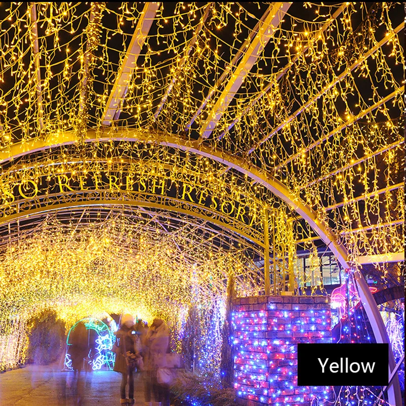 Christmas Garland LED Curtain Icicle String Light 220V 4m 96Leds Indoor Drop LED Party Garden Stage Outdoor Decorative Light Christmas Garland LED Curtain Icicle String Light 220V 4m 96Leds Indoor Drop LED Party Garden Stage Outdoor Decorative Light