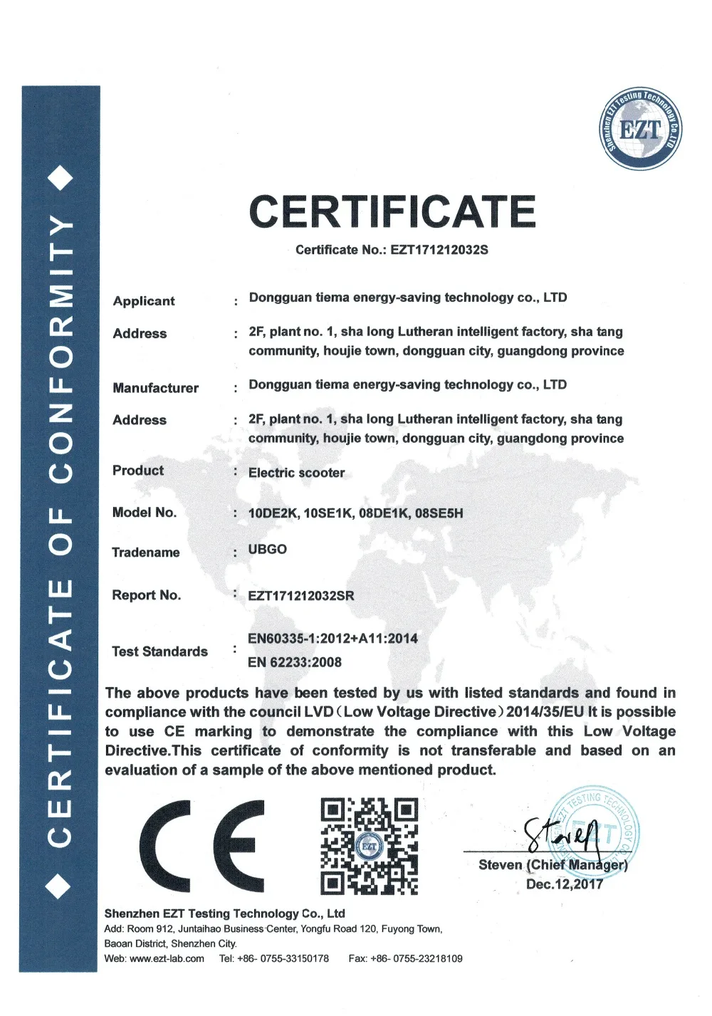 ce lvd certificate