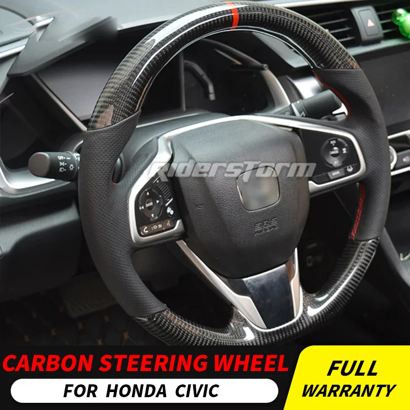 Для Honda civic 8th 9th 10th genneration руль из углеродного волокна для универсальной замены