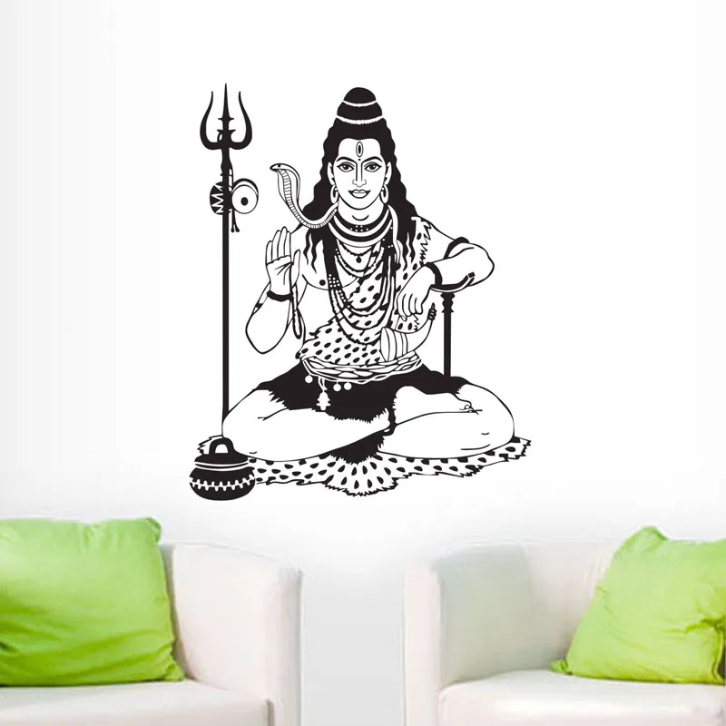 Hinduism Indian Religion Wall Stickers Home Decor Living Room Shiva