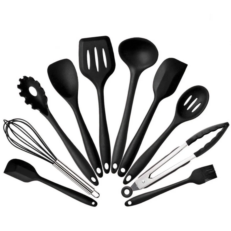 

10 Pcs Kitchenware Silicone Heat Resistant Kitchen Cooking Utensils Non-Stick Baking Tool Cooking Tool Set Drop shipping