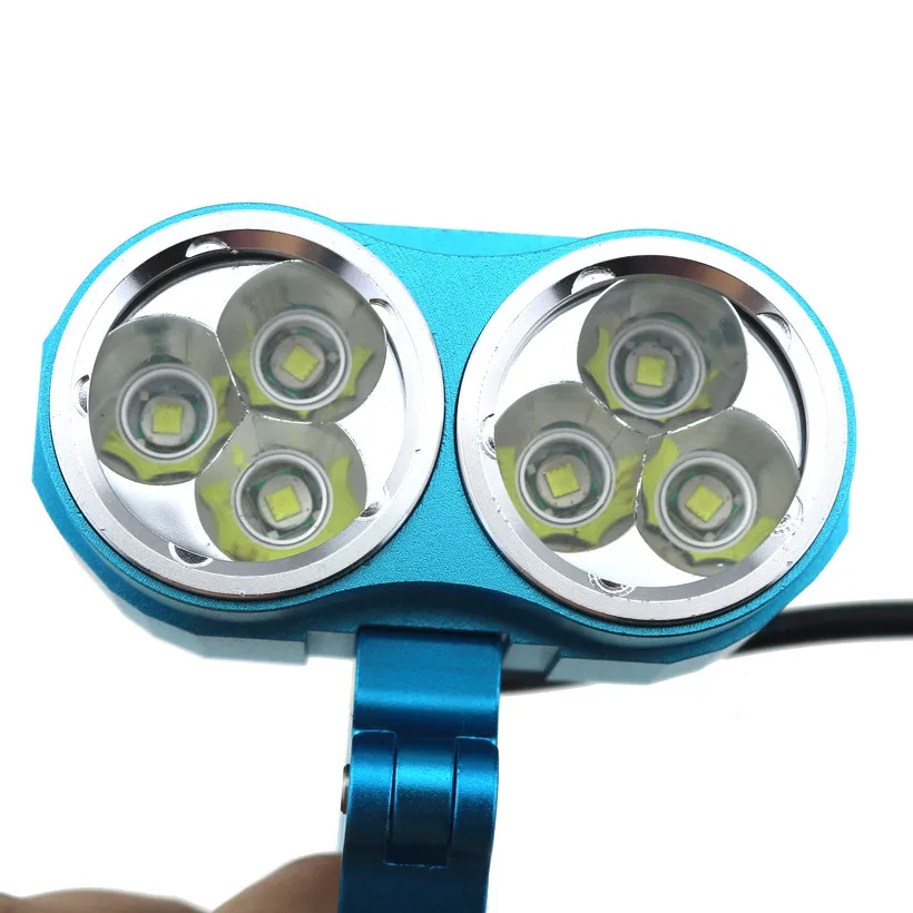 Sale Bicycle Light 8000 Lumens 6T6 6xCREE XM-L T6 LED Bike Frame Light With Aluminum Metal Clips Mount Holder Cycling Flashlight 3