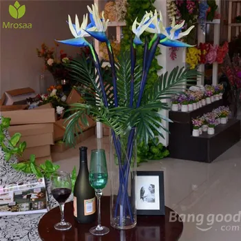 

1Pcs 31 Inch Simulation Paradiesvogel Artificial Flowers Bird Of Paradise Flower Home Desk Window Decoration Fake flower Bouquet