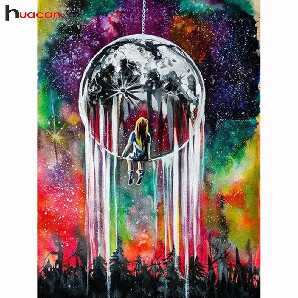

Huacan DIY Diamond Embroidery Dream Catcher Full Square Drill Cross Stitch Diamond Painting Cartoon Rhinestones Mosaic Craft Kit