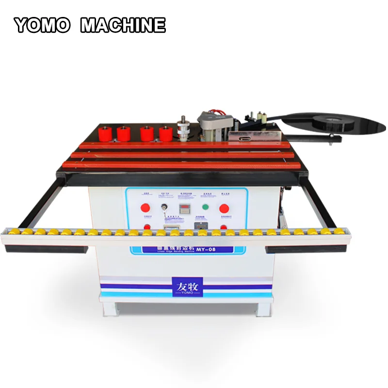 

MY-08 wood edge banding machine double sided glue woodworking edge bander straight& curve