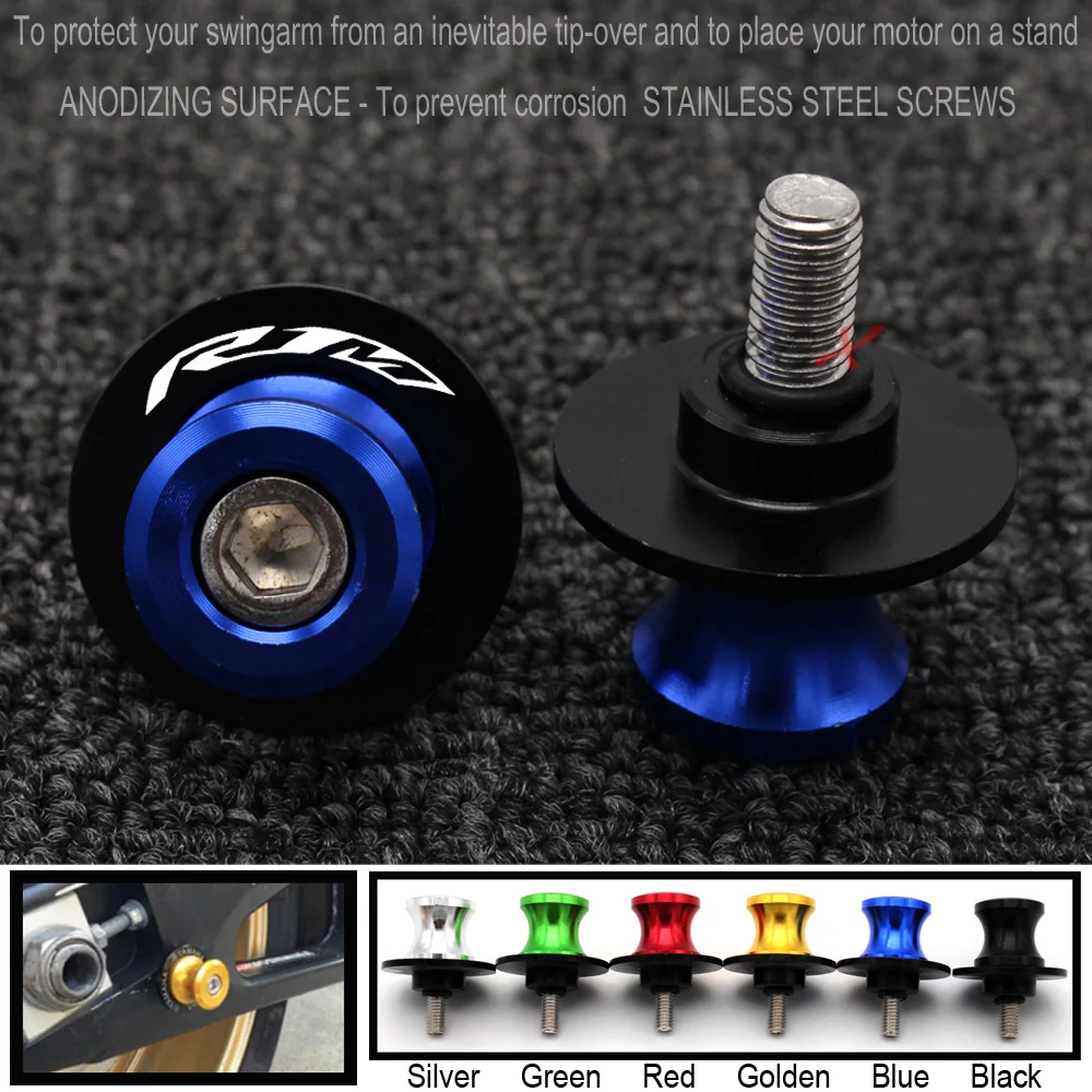 

Motorcycle Accessories CNC Aluminum M6 Swingarm Spools Slider Stand Screw For Yamaha YZF R1/R1M YZF-R1 R1M 2015 2016 2017 2018