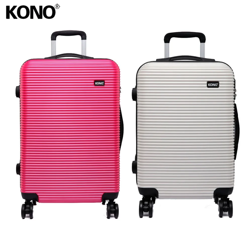 

KONO 2PCS 24 Inch Suitcase Rolling Luggage Travel Check in Trolley Case Carry On Hand Bag 4 Wheels Spinner Hardside PC YD6676L