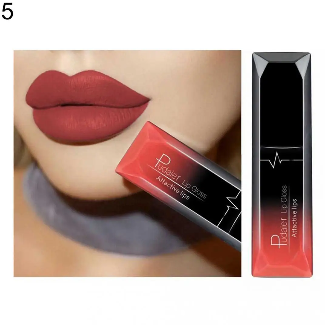 Для губ Глянцевая Жидкость Помада Matte Lip Gloss Для женщин пикантные Красота Косметическая длительное полный Размеры увлажняющий - Цвет: 05