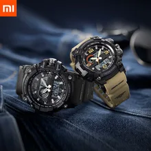 Xiaomi Mijia, для улицы, двойной дисплей, цифровые часы,, импортный, move, для мужчин, t, многофункциональный циферблат, двойное время, водонепроницаемые для мужчин