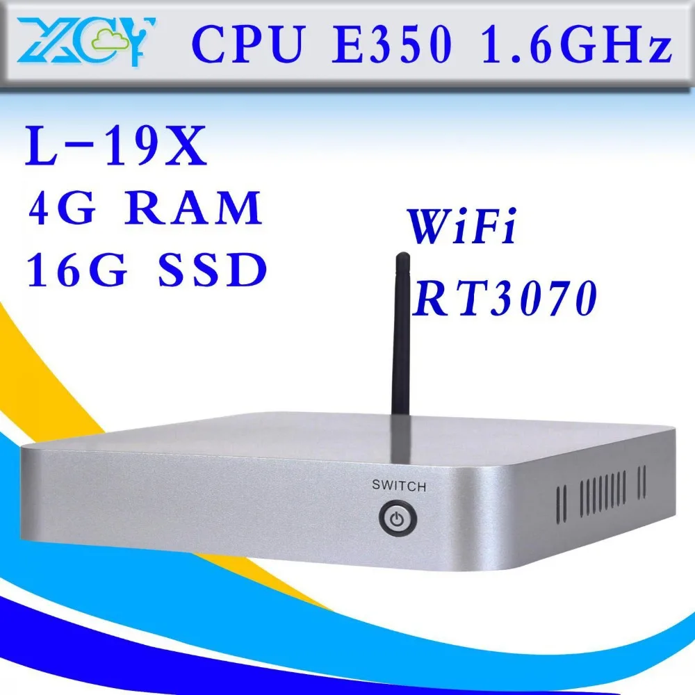 The highest ratio of E350 cheap mini desktop pc itx computer Thin Mini PC fan industrial computer support full screen movies