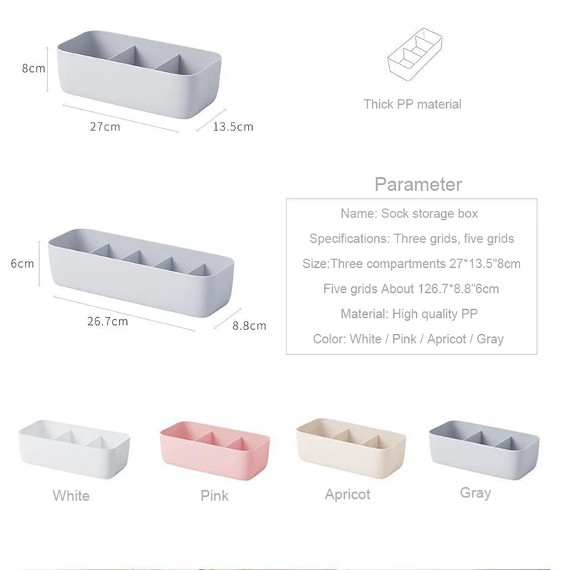 Bra Socks Underwear Laundry Organizer Box Closet Storage Box Drawer Divider for Storage of Linen Multifunction Can Overlap