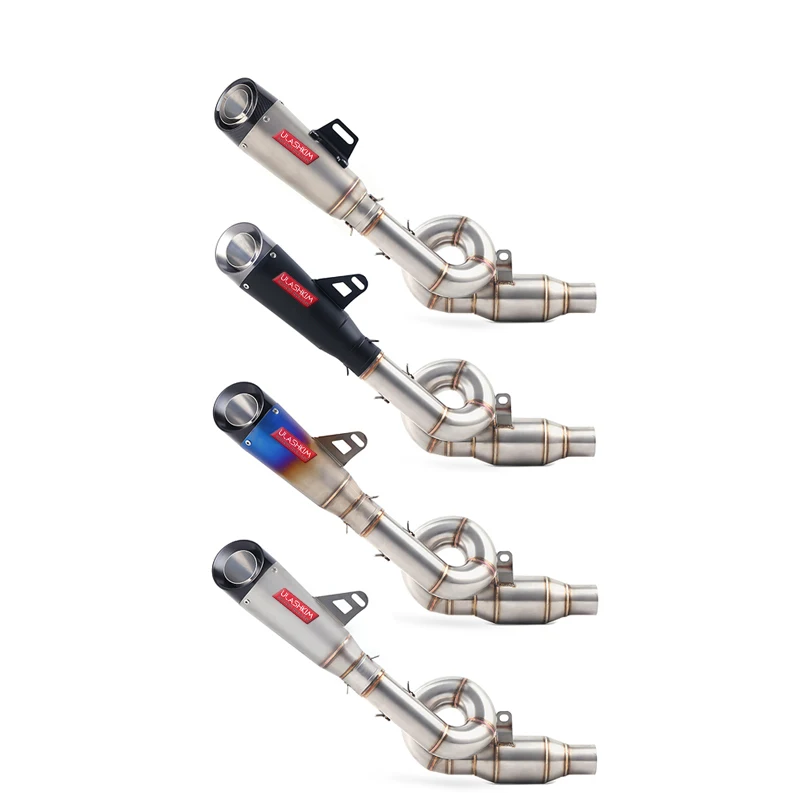 

Motorcycle Full System Exhaust Slip-On For kawasaki Z800 Z 800 Exhaust Muffler Escape Middle Mid Contact Pipe