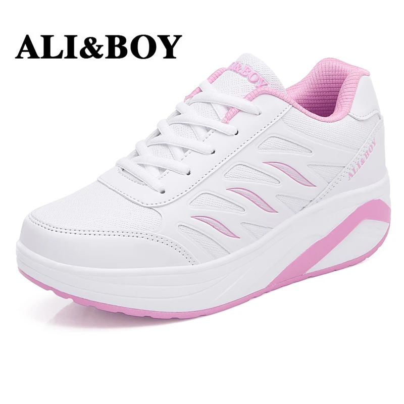 ALI &amp BOY уличные спортивные кроссовки обувь для похудения кожаные женские на