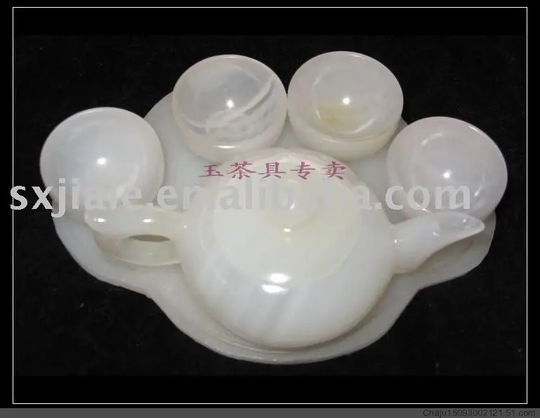 white jade tea /wine setin Coffee & Tea Sets from Home & Garden on