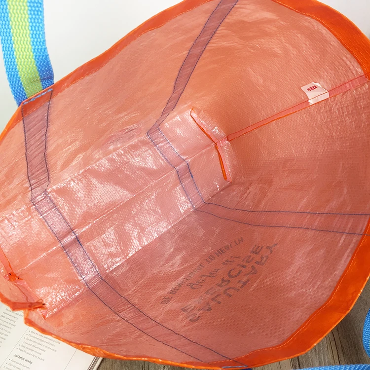 Большой PP сплетенный тотализатор сумка с цветом ручки рекламные сумки доступно для пользовательских