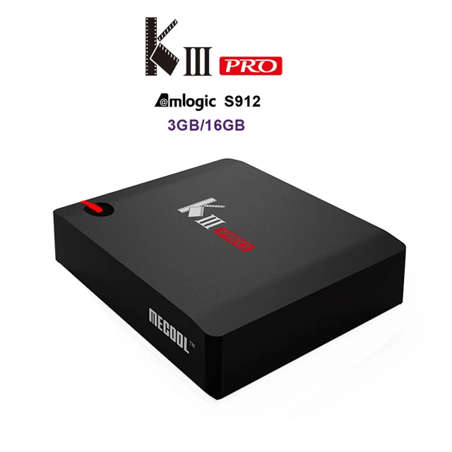 MECOOL KIII PRO DVB-S2 DVB-T2 DVB-C Android 7,1 tv Box 3GB 16GB K3 Pro Amlogic S912 4K BT4.0 Поддержка 2,4G/5G wifi CCAM IP tv - Цвет: only KIII BOX