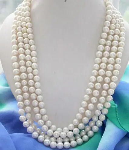 

beautiful 100nch 10-11mm round south sea white pearl necklace
