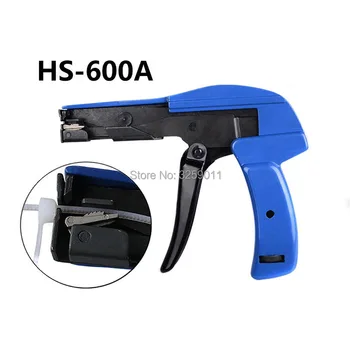

1PCS HS-600A Cable tie gun with Steel Handle fastening Cable tool Automatic Tensioning Die-Cast Steel Flush Cut Point Blue