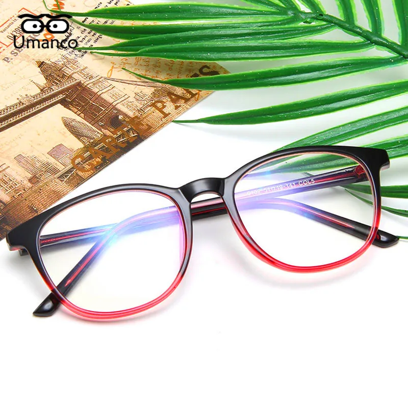 cheap Umanco 2019 New Read Computer Blue Light Glasses For Women Men PC Frame Fashion Transparent Boy Gaming Accessories Gifts
