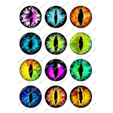 24 шт./лот, 10 мм до 25 мм, стеклянный круглый дракон, ящерица, лягушка, яркие глаза, кабошоны для ожерелья, подвеска, аксессуары для изготовления ювелирных изделий T105