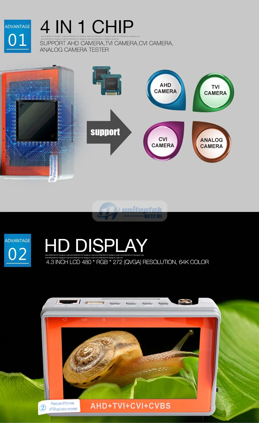 02 ahd camera cctv tester