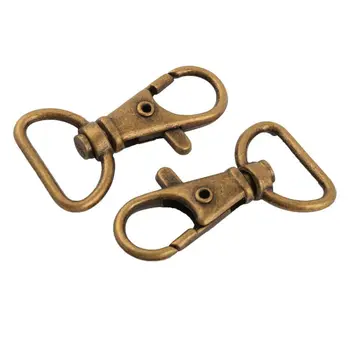 

LGFM-Shoulder bag metal band Insurance carabiner Rotating swivel Buckle Bronze tone 9 pcs