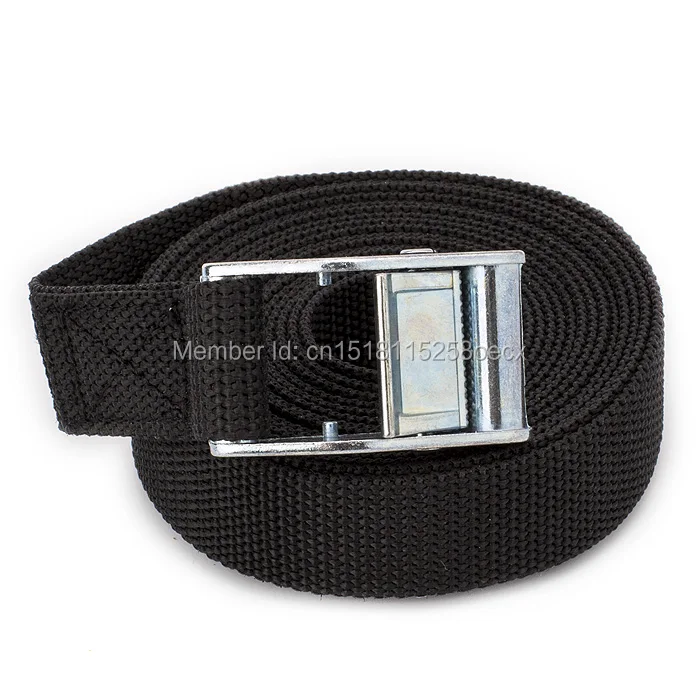 Cam Buckle Tie Down Strip 12 foot PP Qick Lock Strap Luggage Cargo Belt
