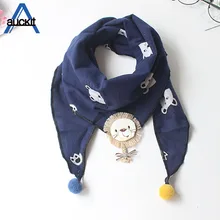 Новинка года; Детский шарф; Модный шарф с Львом; трендовая детская одежда унисекс; сезон осень-зима; теплый шарф с кисточками