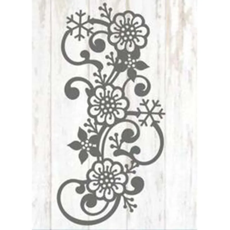 

Hemere Metal Steel Cutting Dies Flower Vines Frame Stencil for Scrapbooking DIY Craft Decoration Paper Card Embossing Die
