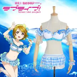 Аниме! Lovelive Коидзуми Hanayo купальник Прекрасный Бикини Пробуждение Косплэй костюм летний Для женщин купальники Бесплатная доставка