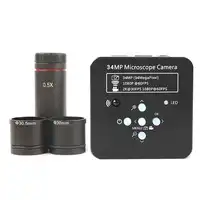 Eakins 2K 34MP HD 1080P 60FPS HDMI USB Industrial Camera TF Card Digital Video Microscope+0.5X Eyepiece Adapter 30mm/30.5m Ring