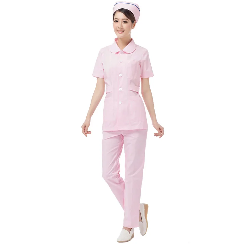 

[SET] Women's Super Comfy Medical Scrub Set / Nursing Uniform /Lab Top with Peter Pan / Short Sleeve