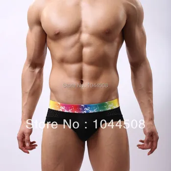 

New Men's rainbow triangle Modal mesh breathable underwear boxer shorts male panties men boxers ck101