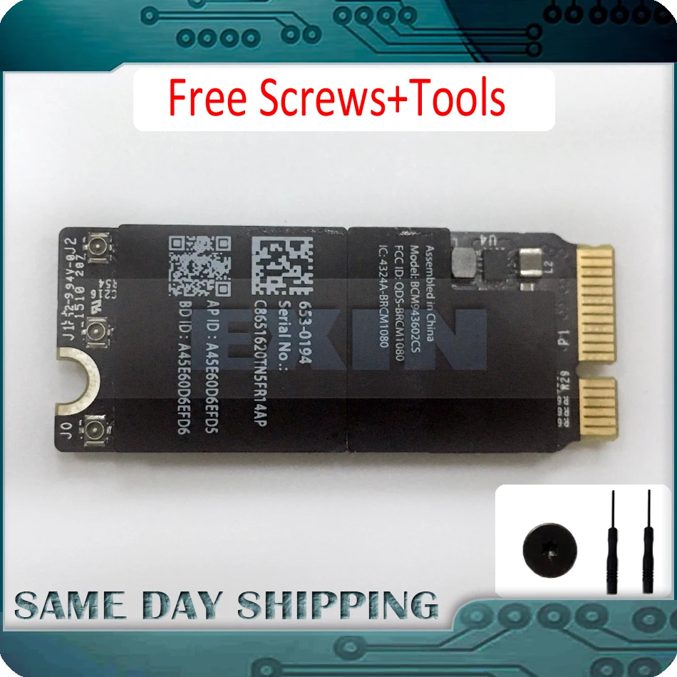 BCM943602CS Wi Fi карта для Apple Macbook Pro Retina A1398 A1425 A1502 802.11AC Bluetooth 4 1 в аэропорту 653 0194| |