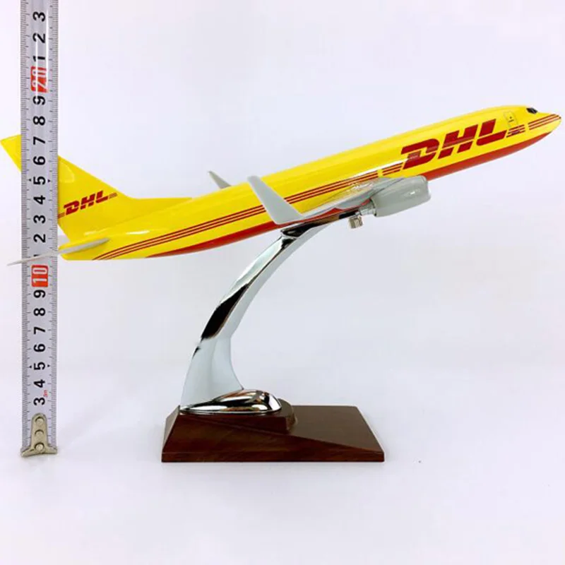30 см 1: 230 весы Boeing B737-800 модель DHL экспресс-доставка Авиакомпания с базовым сплавом самолет Коллекционная домашняя коллекция