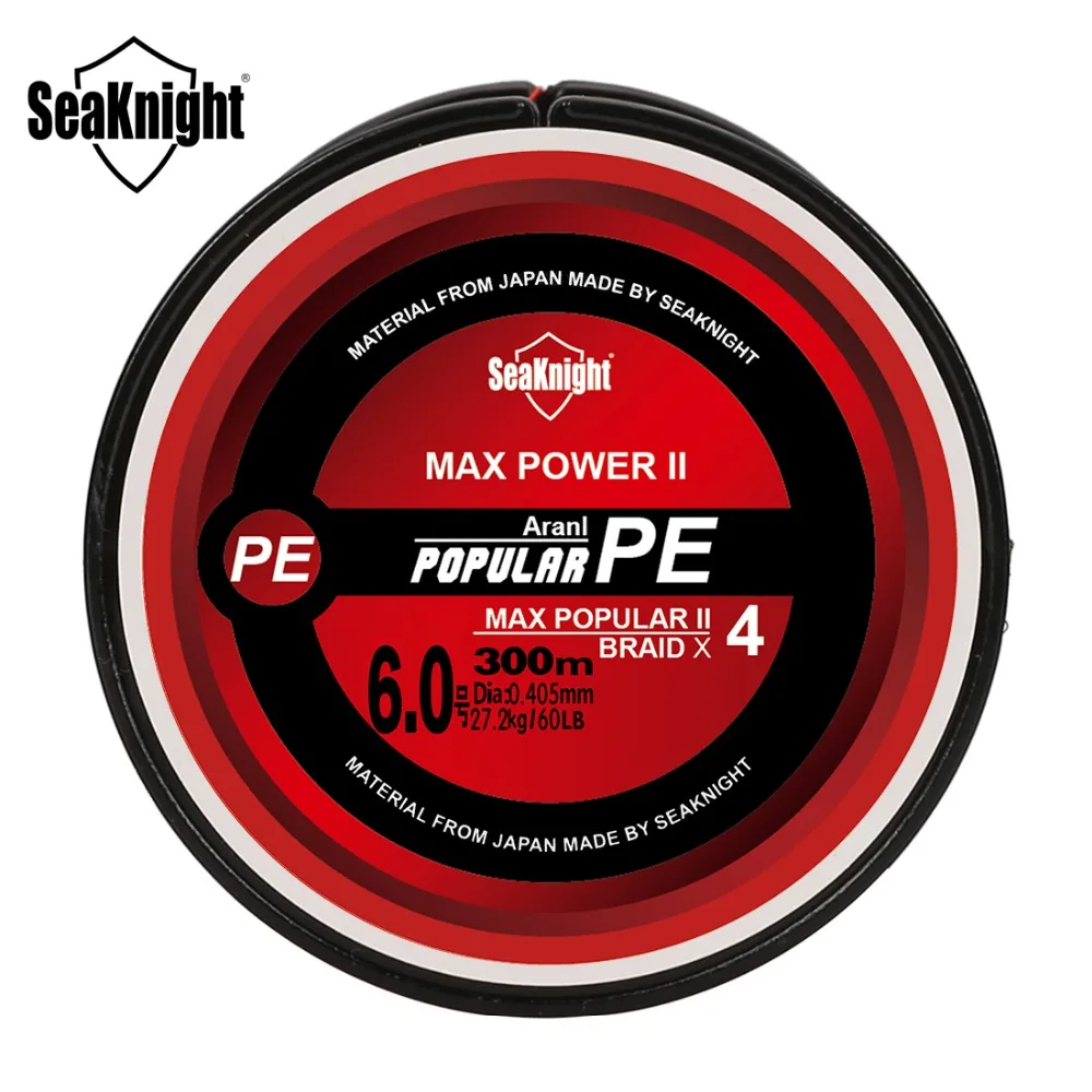 Рыболовная плетеная леска SeaKnight TriPoseidon 300 м 4 нити 8 80LB|Рыболовные лески| |