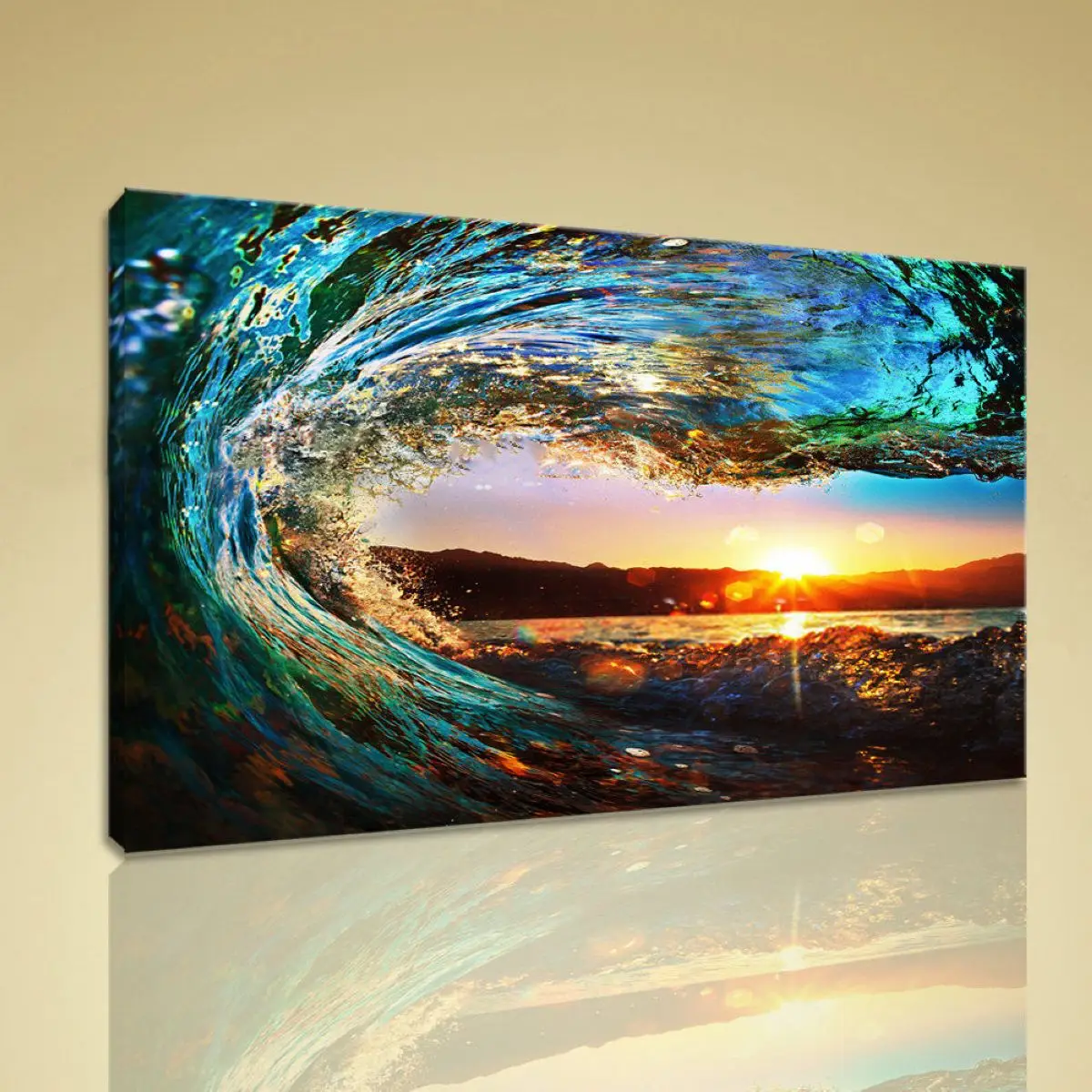 Mayitr Large Modern Seascape Painting Canvas Prints Wall Art Home Decor Pictures Sea Wave Landscape Bedroom Decor