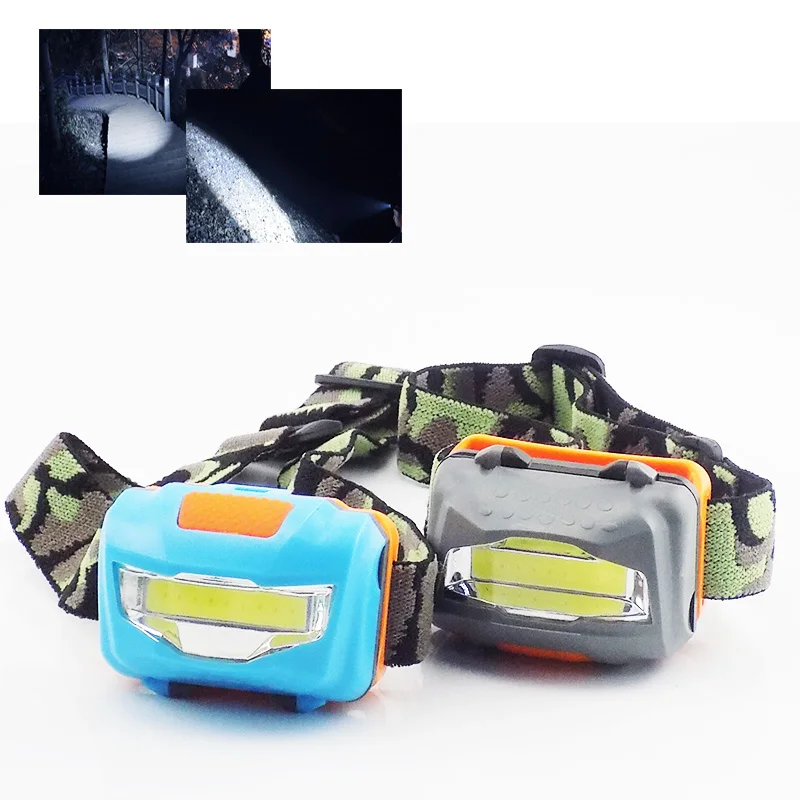 

Mini Headlight COB LED Headlamp High Power Frontale Head Light LED Flashlight Lamp Torch Lantern Outdoor Camping by AAA Battery