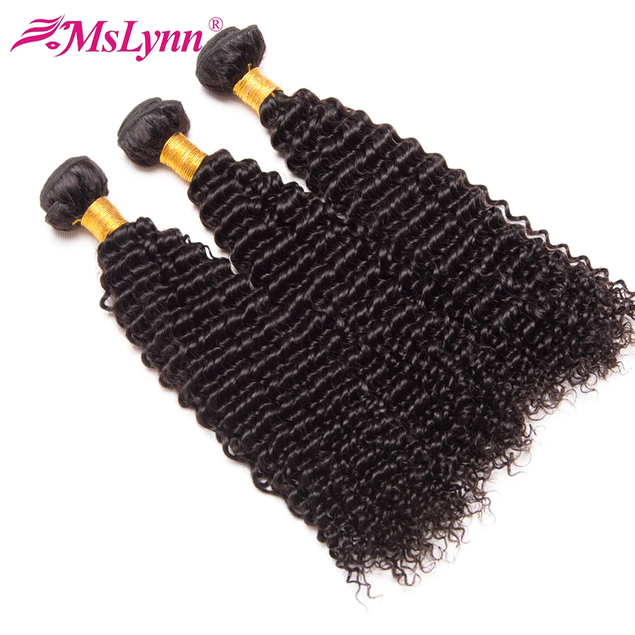 altMslynn Afro Kinky Curly Weave Human Hair Bundles With Closure Indian Hair Bundle 3 Bundles With Closure Non Remy Hair Extension