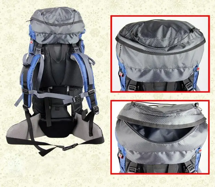 Лидер продаж, мужские рюкзаки для альпинизма на открытом воздухе, водонепроницаемые нейлоновые рюкзаки для путешествий, спорта, альпинизма, сумка на молнии, походные рюкзаки, 60+ 5L