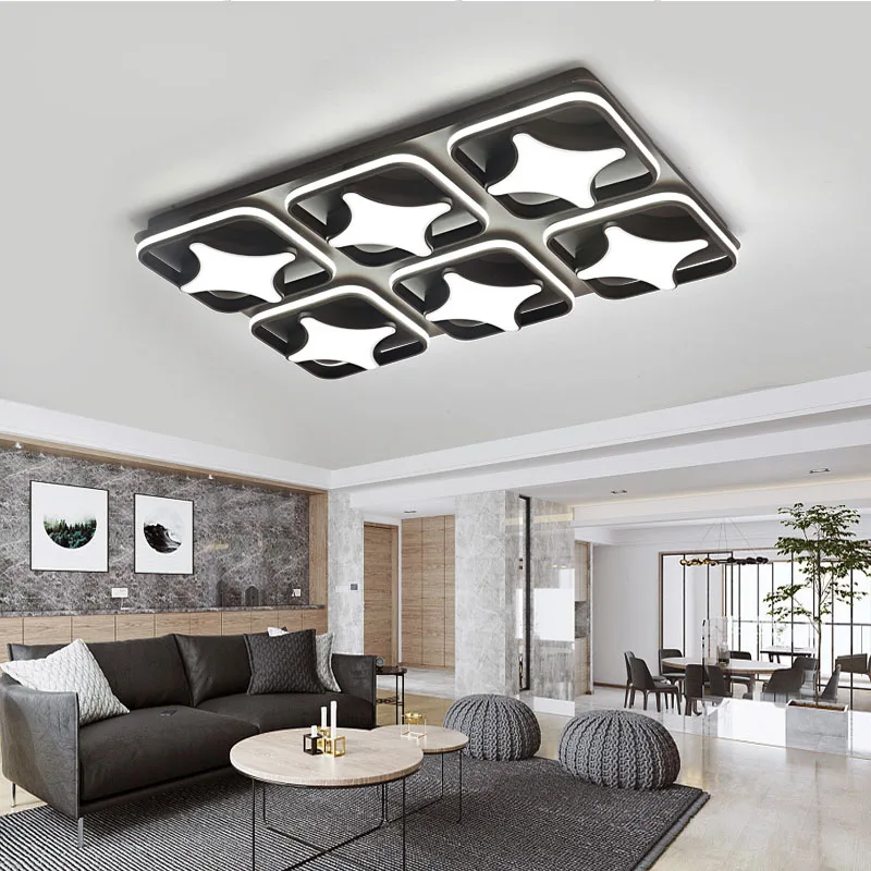 

After creating the atmosphere of high-end living room lights rectangular LED ceiling lights bedroom modern minimalist personalit