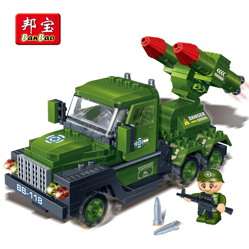 

BanBao Guided Missile Cannon Truck Military Army Blocks Educational Building Bricks Toy Model 8844 Boy Children Kids Gift
