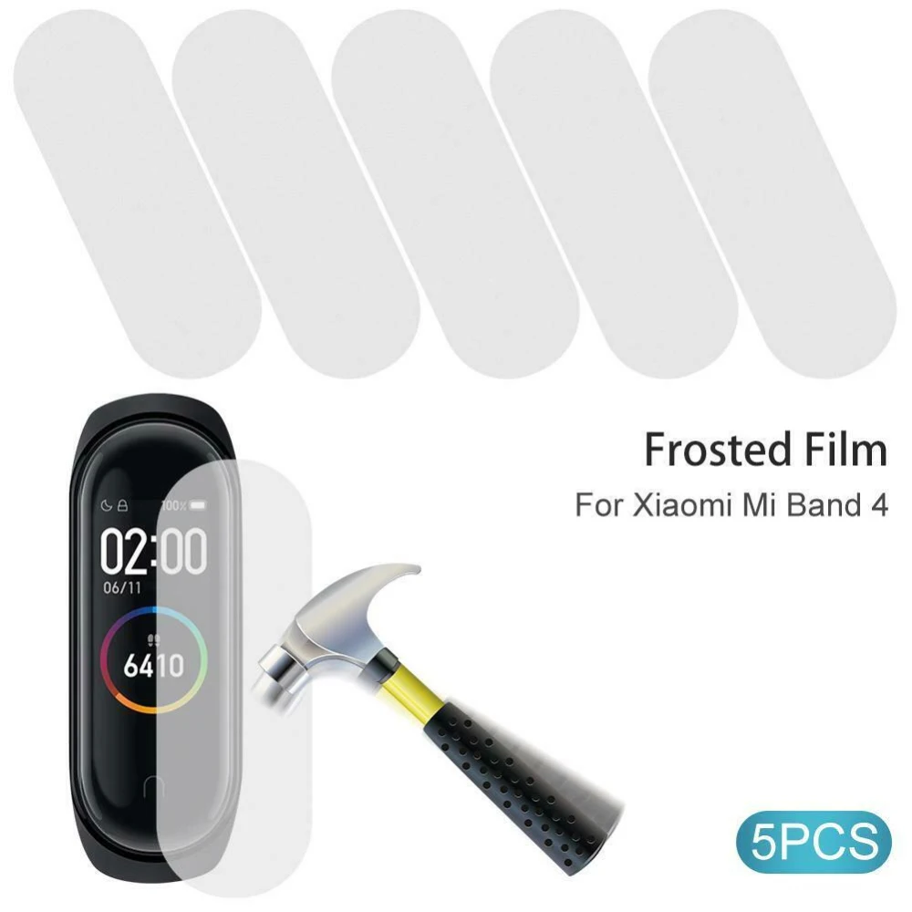 

5Pcs Grinding Protective Film For Xiaomi Mi Band 4 Smart Wristband Bracelet Screen Protector Hydrogel Film Not Tempered Glass