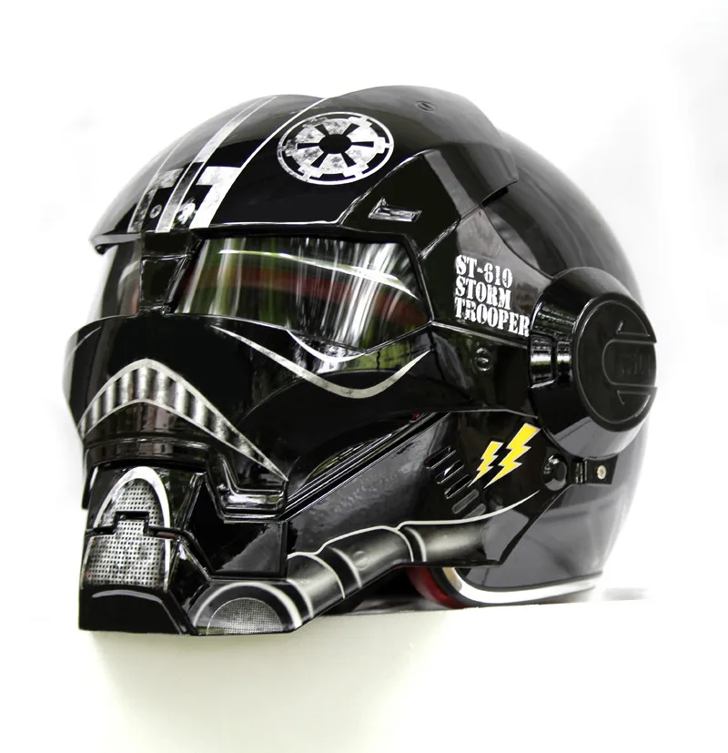 Mandíbula de la muerte Viaje Dentro Masei 610 STORM TROOPER negro casco de la motocicleta ST610 sml XL|helmet  action video camera|helmet costumehelmets phoenix - AliExpress
