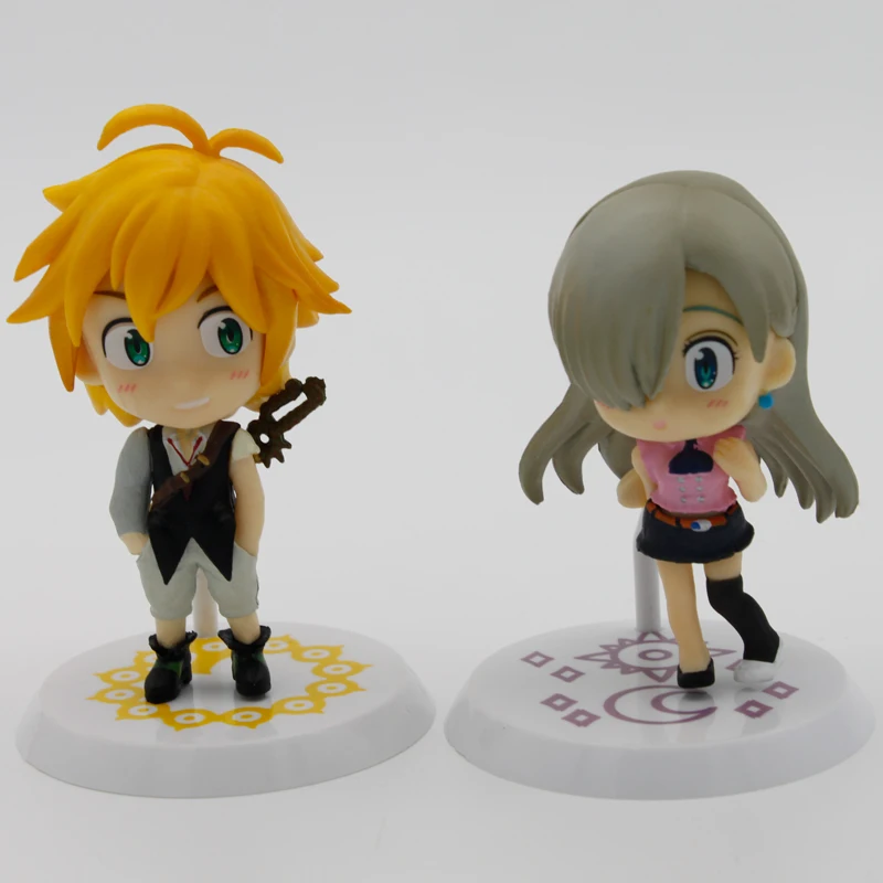 

2pcs/Set The Seven Deadly Sins Meliodas & Elizabeth Liones Dragon's Sin of Wrath PVC Action Figure Collectible Model Toy