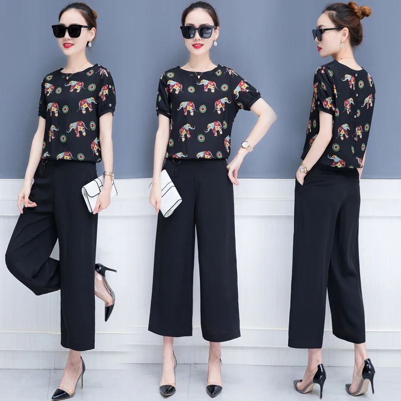 

YICIYA outfit co-ord set for women tracksuit sportswear two 2 piece set top and pant summer 2019 print floral female clothing
