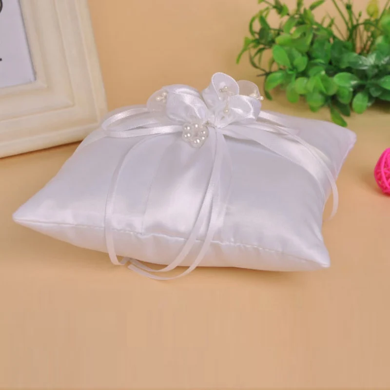 

White Crystal Wedding Ring Cushions Rings Party Wedding Decoration Supplie